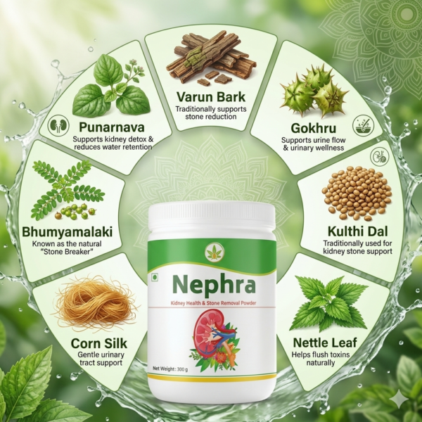 NEPHRA Kidney Health & Stone Removal Powder | Nature Perfect | 300 g