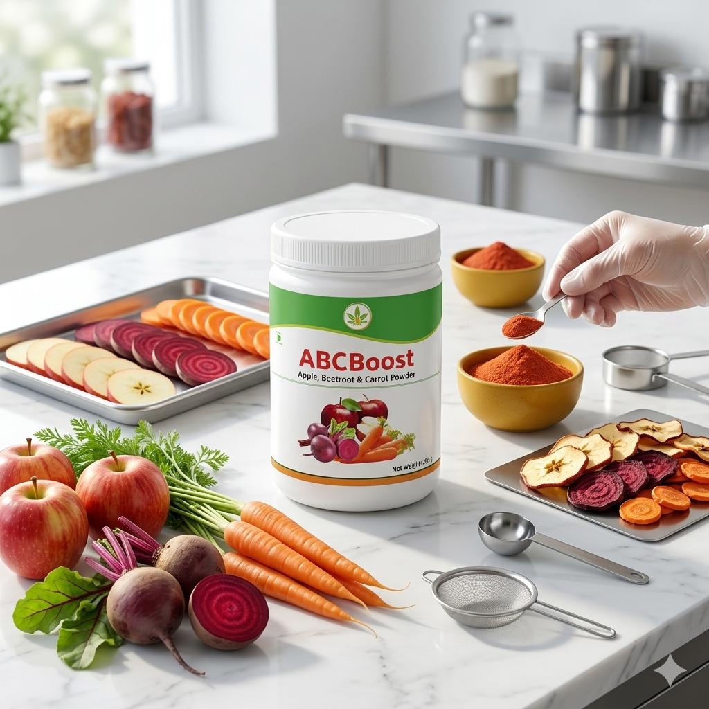 ABCBoost Apple Beetroot Carrot (ABC) Powder | Nature Perfect | 200 gm - Image 3