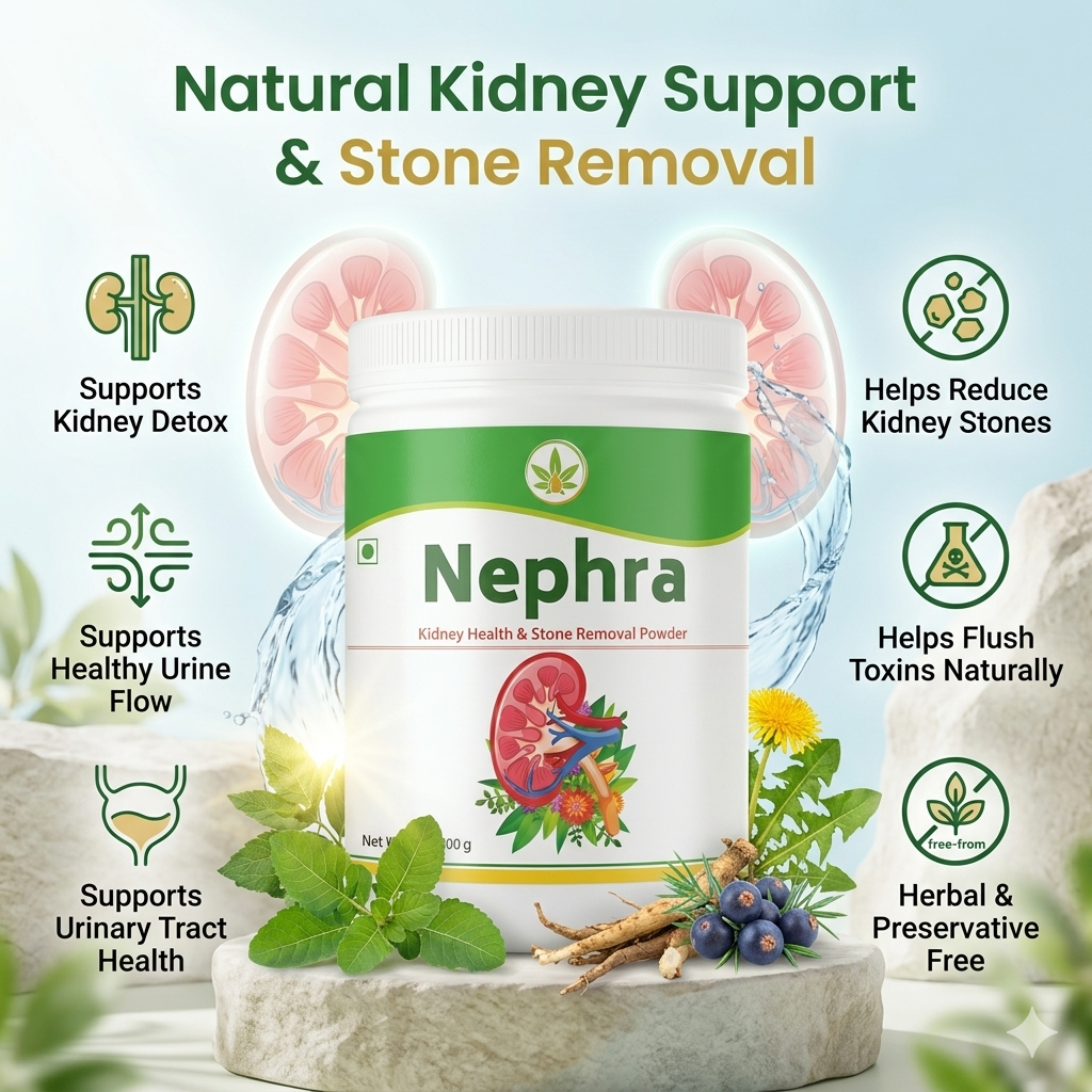 NEPHRA Kidney Health & Stone Removal Powder | Nature Perfect | 300 g - Image 3
