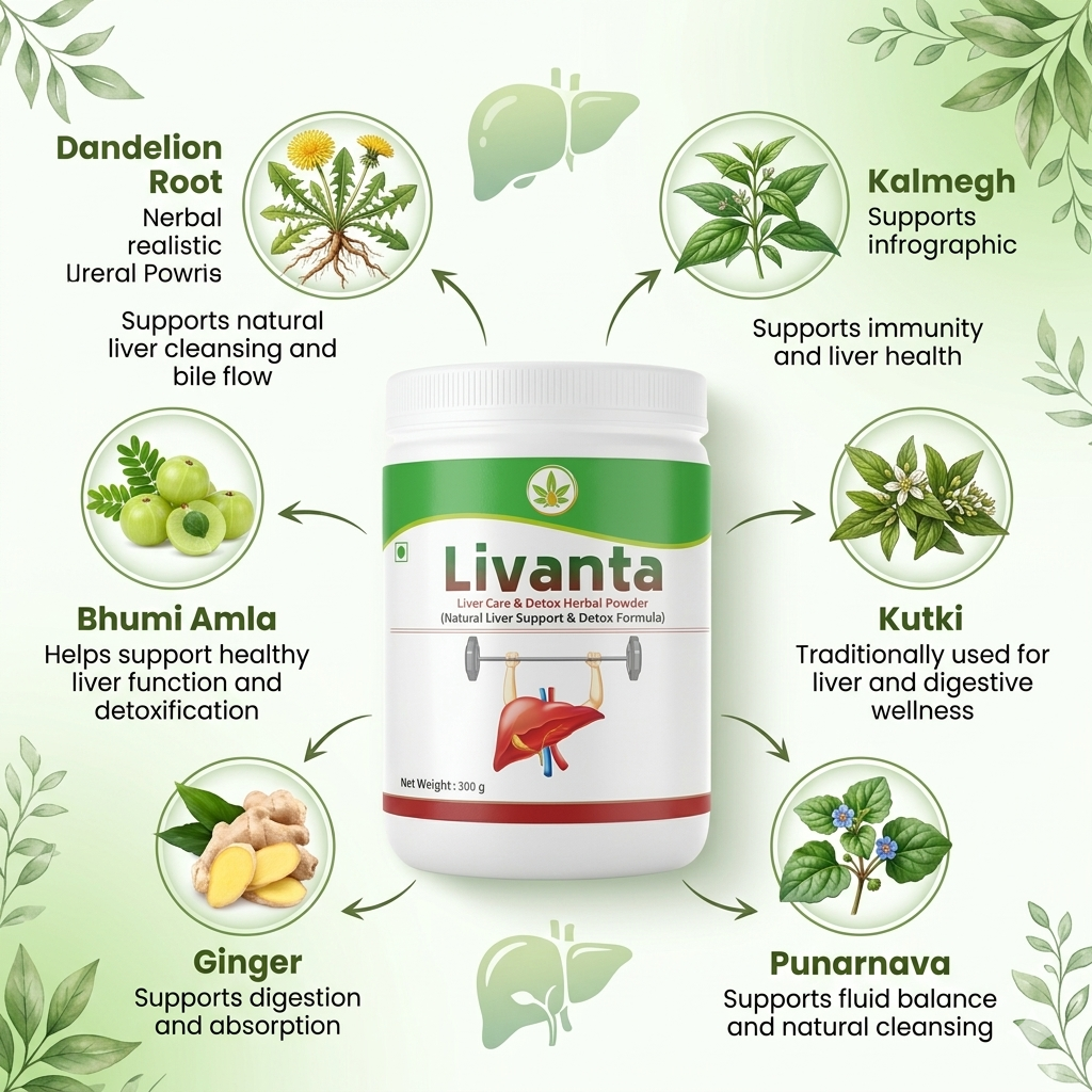 LIVANTA Liver Care & Detox Herbal Powder | Nature Perfect | 300 gm - Image 4