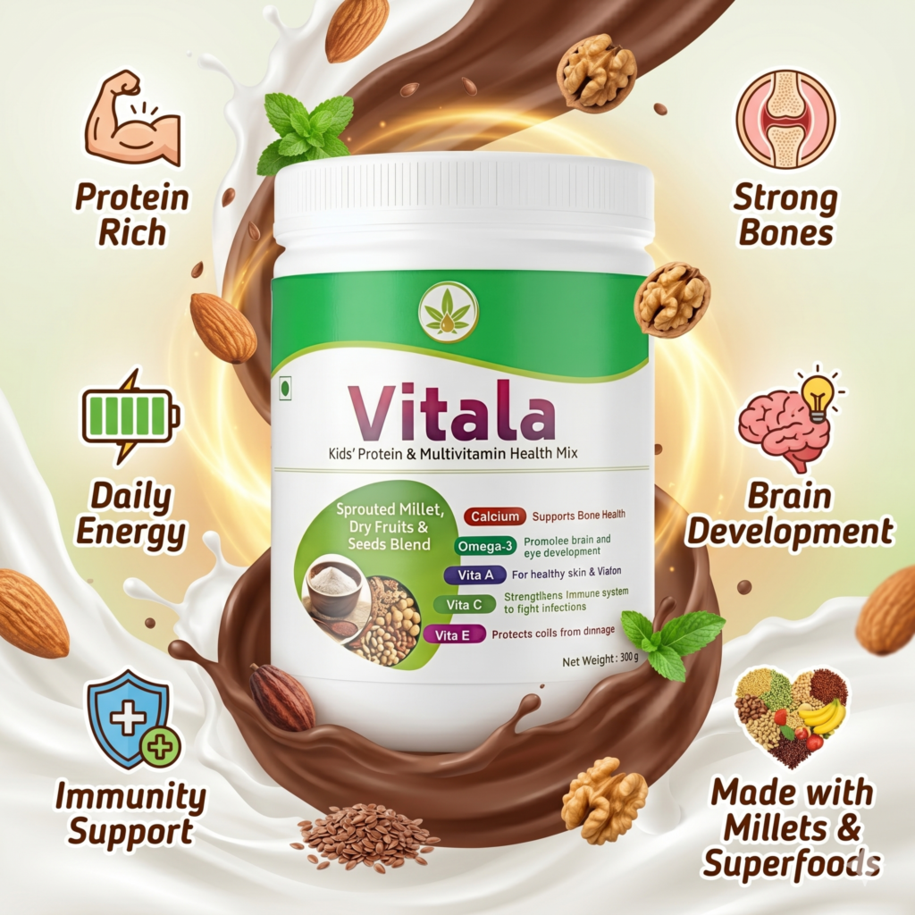 VITALA Kids’ Protein + Multivitamin Powder | Nature Perfect | 300 g